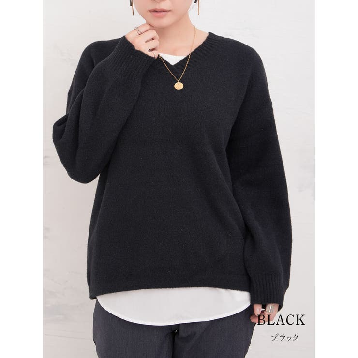 メルティフェザー Vネック プルオーバー | A Happy Marilyn | 詳細画像11 
