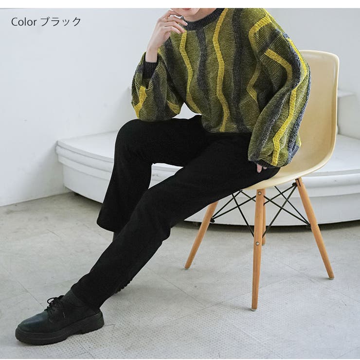 デニム調 前身中綿仕様 パンツ | A Happy Marilyn | 詳細画像12 