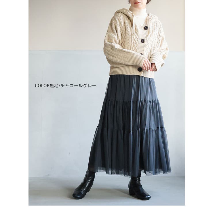 「着ぶくれない」 大人のカジュアル チュールスカート | A Happy Marilyn | 詳細画像16 