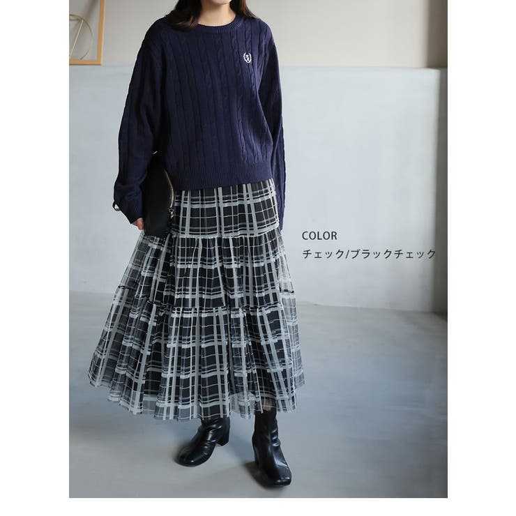 「着ぶくれない」 大人のカジュアル チュールスカート | A Happy Marilyn | 詳細画像17 