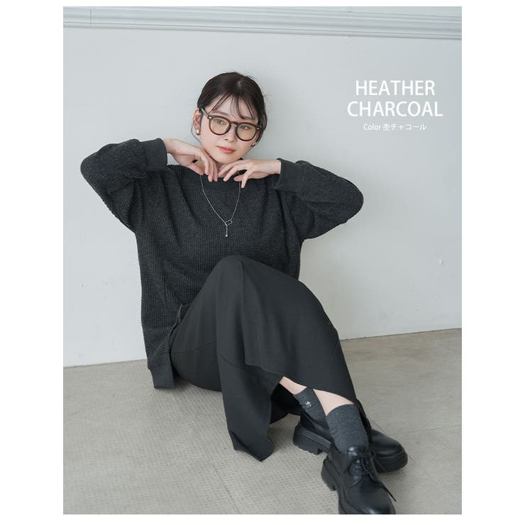 起毛 ワッフル モックネック | A Happy Marilyn | 詳細画像9 