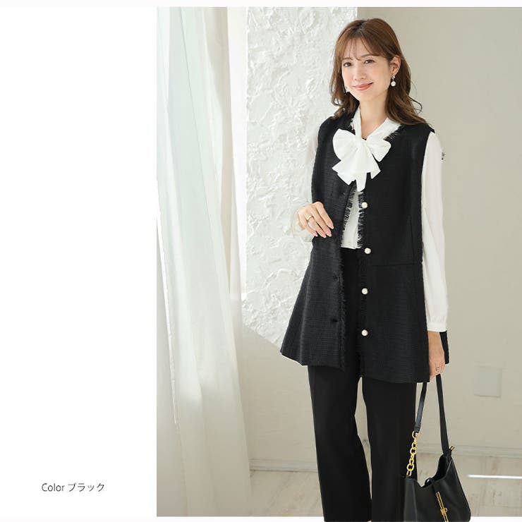 ツイード ベスト 大きいサイズ | A Happy Marilyn | 詳細画像10 