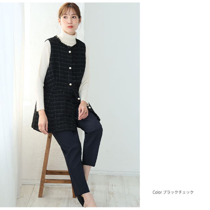 ツイード ベスト 大きいサイズ | A Happy Marilyn | 詳細画像15 