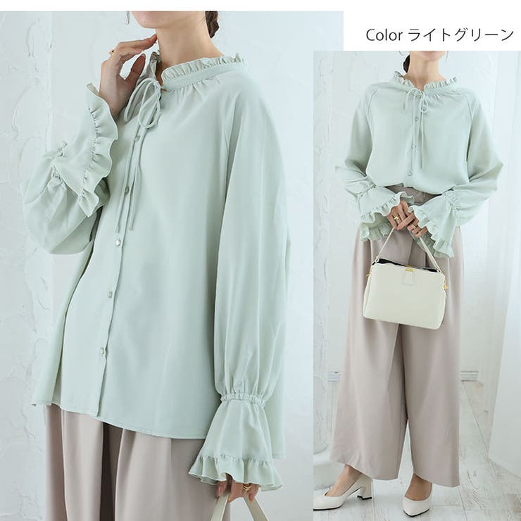 袖フリル ブラウス 大きいサイズ | A Happy Marilyn | 詳細画像14 