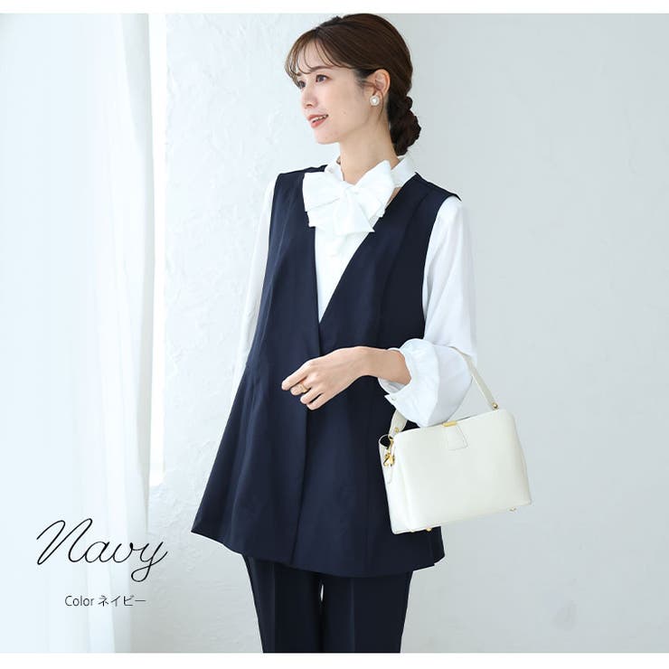 360ストレッチ ペプラム ジレ | A Happy Marilyn | 詳細画像8 