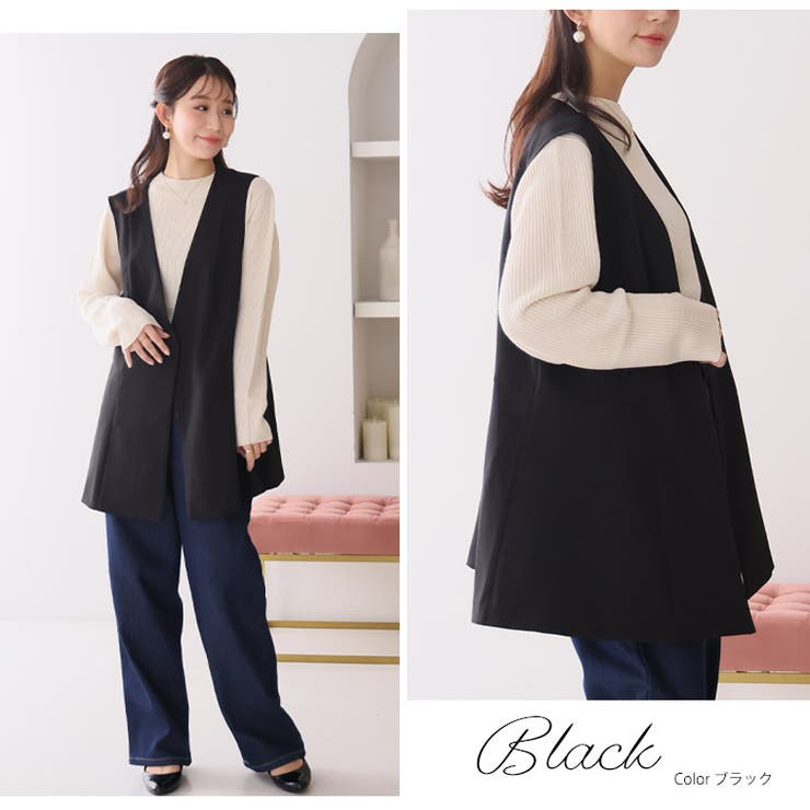 360ストレッチ ペプラム ジレ | A Happy Marilyn | 詳細画像13 