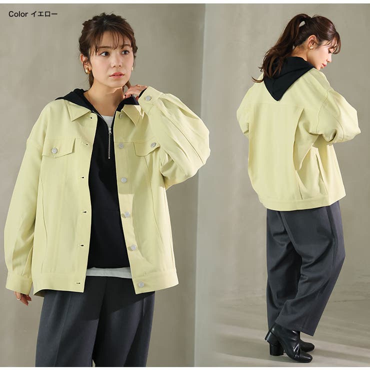 ゆったりシルエットの カラー Gジャン | A Happy Marilyn | 詳細画像20 