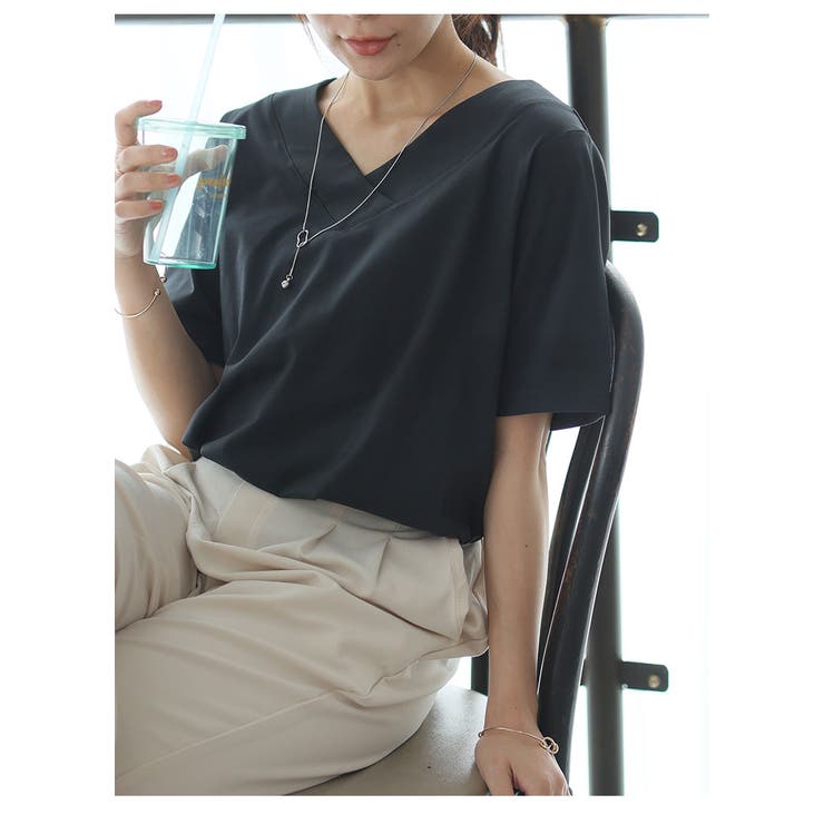 ネックが選べる キレイ感(冷感) 大人が着やすいシルケットTシャツ | A Happy Marilyn | 詳細画像8 