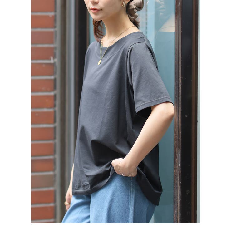 ネックが選べる キレイ感(冷感) 大人が着やすいシルケットTシャツ | A Happy Marilyn | 詳細画像9 