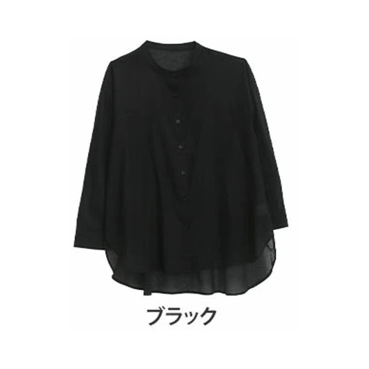 ブラック | Rin コットンボイル シャツ | A Happy Marilyn