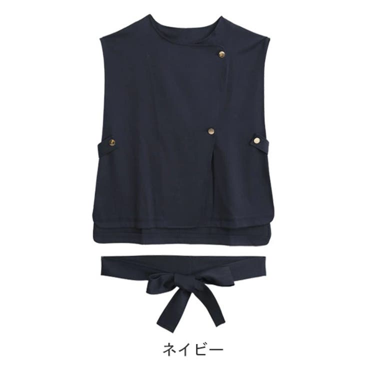 ネイビー | 共ベルト付 ノースリーブ トレンチジレ | A Happy Marilyn