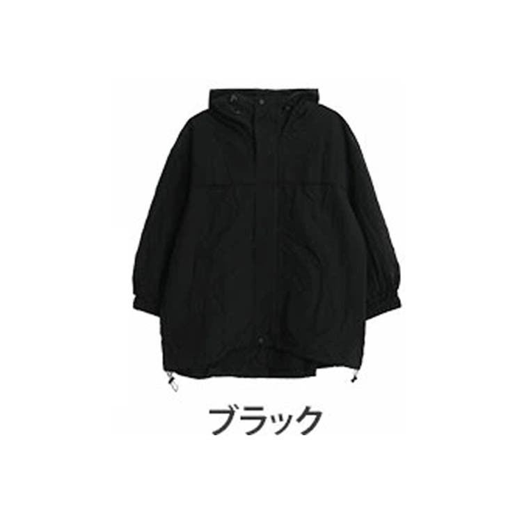 ブラック | 配色 バックギャザー マウンテンパーカー | A Happy Marilyn