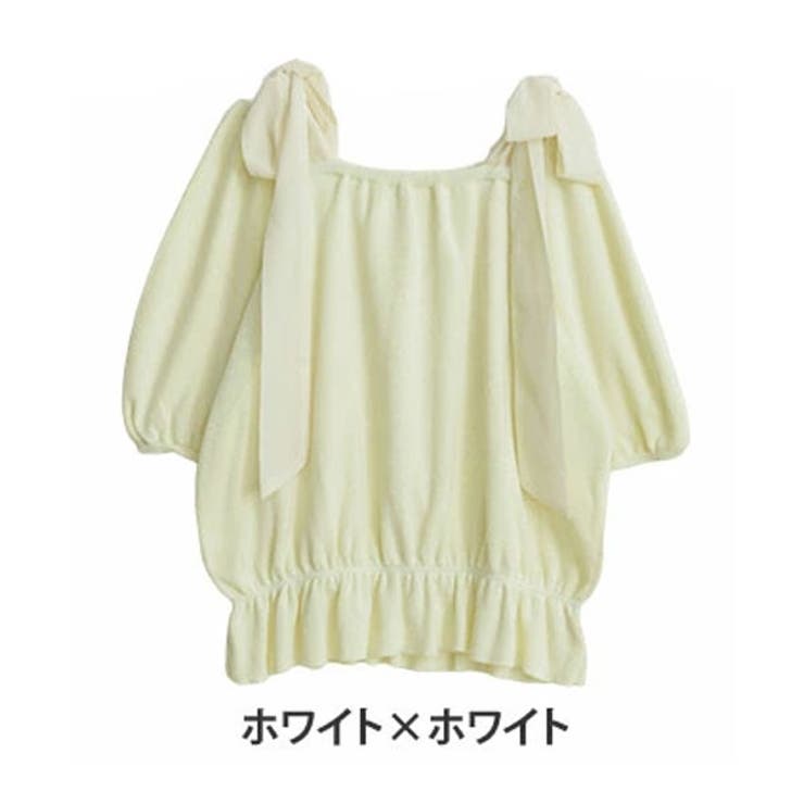 ホワイト×ホワイト | ラク可愛 無敵トップス オフショルにもなる | A Happy Marilyn