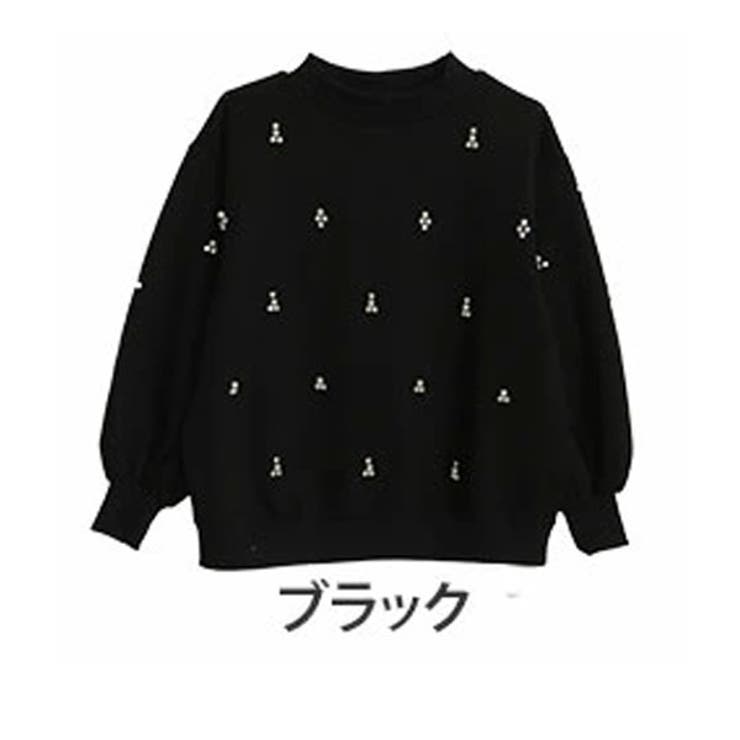 ブラック | 華やぎ美人なビジュー付き ダンボール プルオーバー | A Happy Marilyn