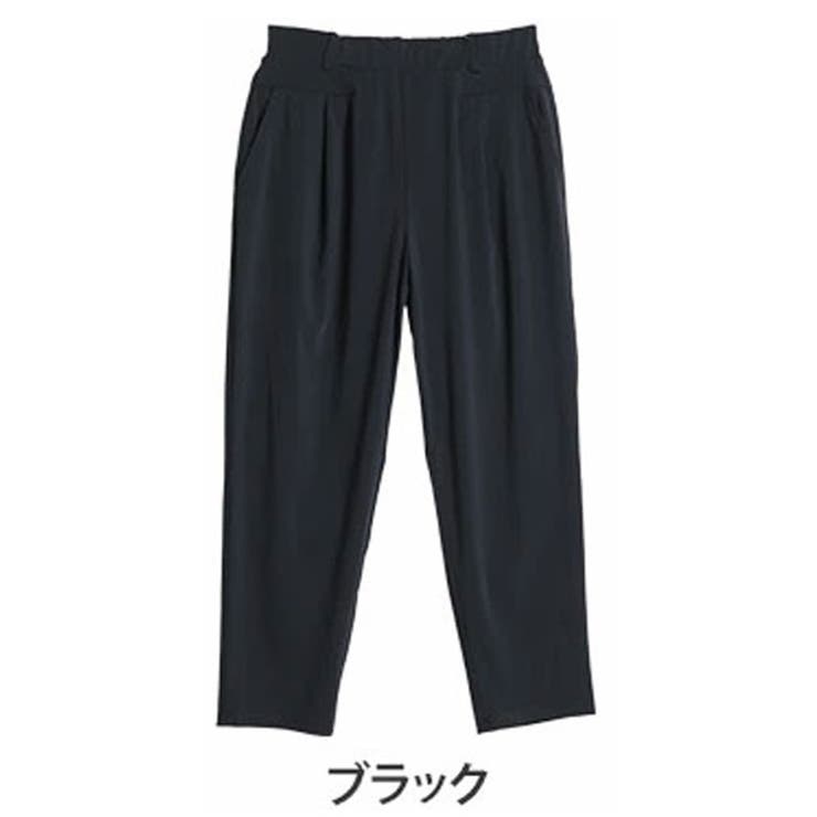 ブラック | 冷感美脚 脚のラインを拾わない テーパードパンツ | A Happy Marilyn