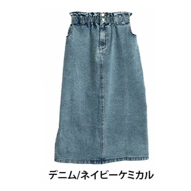 ハイウエストなのに苦しくない! ウエストギャザーでお腹スッキリ