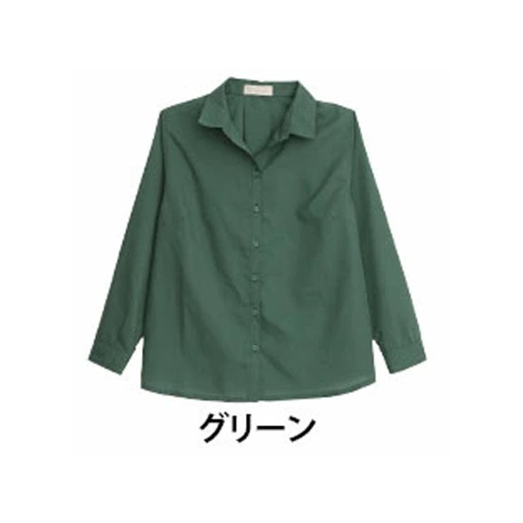 グリーン | シルエット設計にこだわった デイリー ベーシックブラウス | A Happy Marilyn