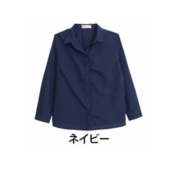 ネイビー | シルエット設計にこだわった デイリー ベーシックブラウス | A Happy Marilyn