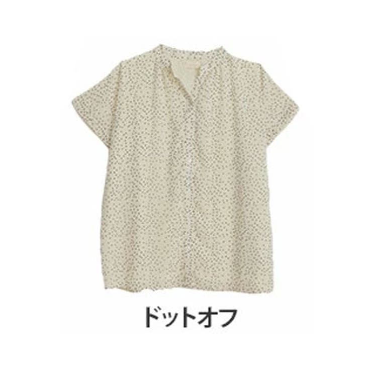 上品2枚重ねジョーゼット スキッパーブラウス 大きいサイズ[品番