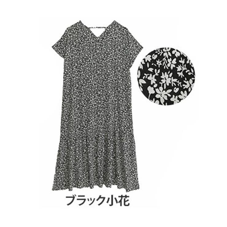 さらっとひやっと Vネック 裾フリルワンピース[品番 さらっとひやっと Vネック 裾フリルワンピース[品番