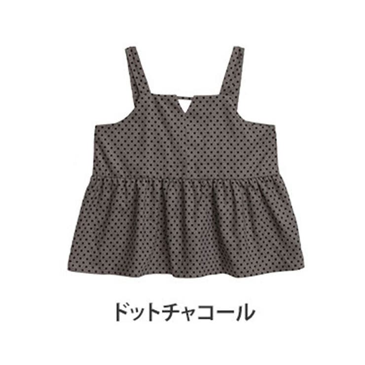 ドットチャコール | レイヤードで体型カバー コール天 ビスチェ | A Happy Marilyn