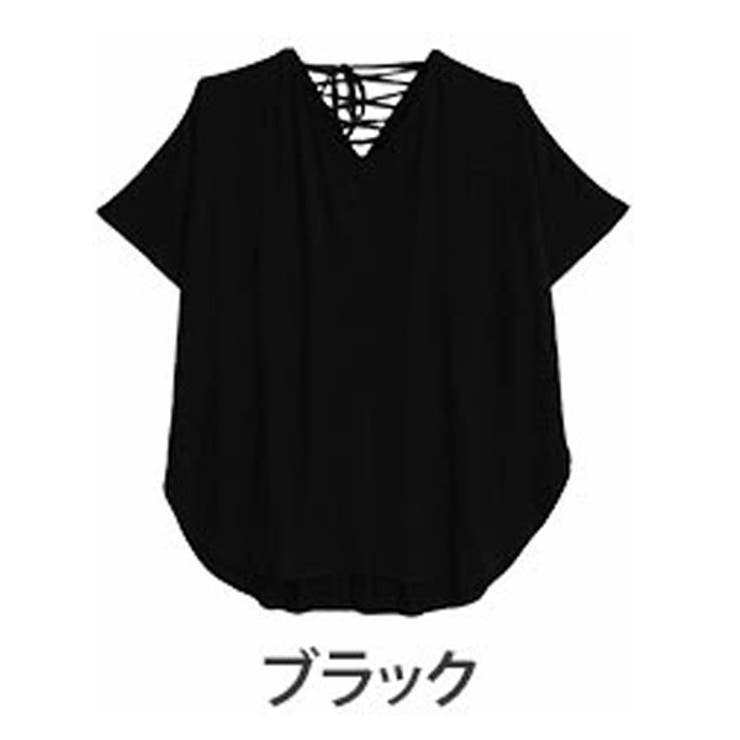ブラック | 【TORORELAX】バックレースアップ チュニック 大きいサイズ | A Happy Marilyn