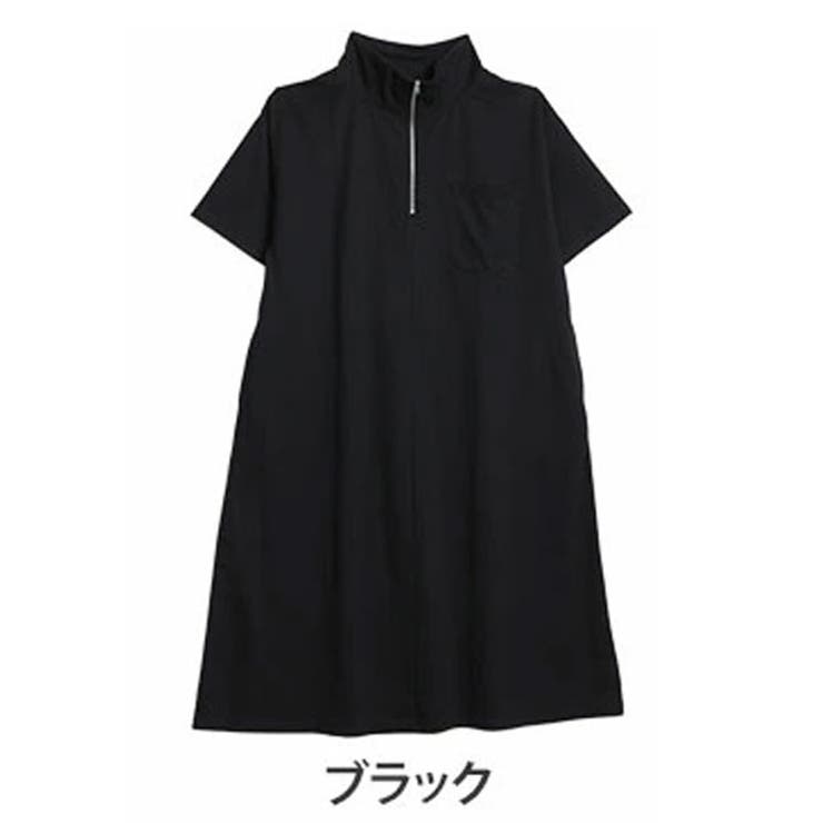 ブラック | ハーフジップで小顔魅せ 蒸れない 裏毛 | A Happy Marilyn