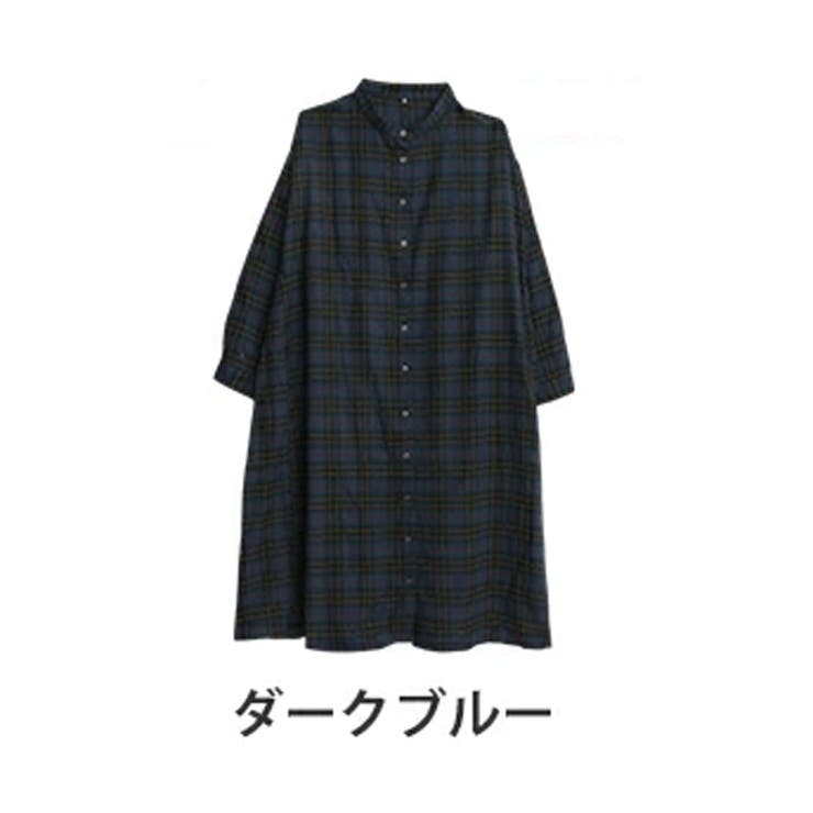 フランネル チェック シャツワンピース[品番：AH000020190]｜A