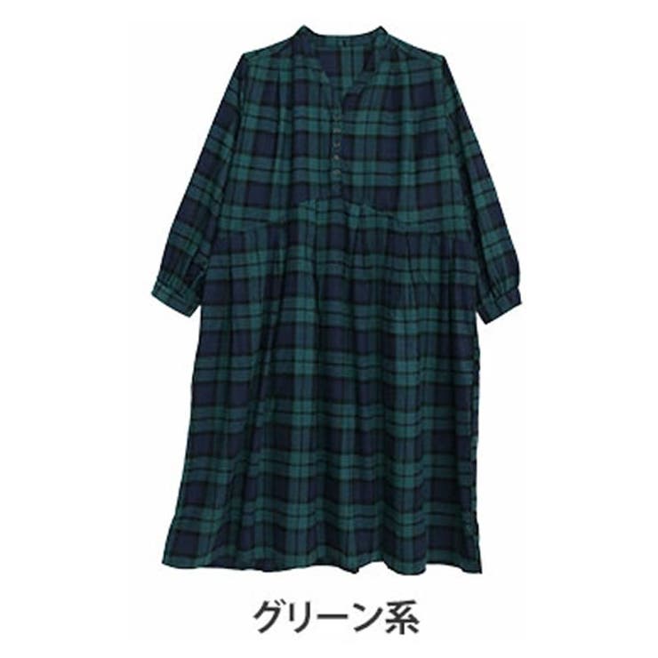 グリーン系 | フランネルチェック タック フレア | A Happy Marilyn