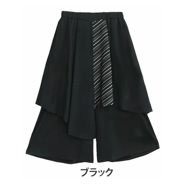 ブラック | レイヤード ワイドパンツ 大きいサイズ | A Happy Marilyn