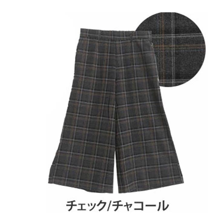 チェック/チャコール | Rin あったかいのにスッキリ綺麗 ワイドパンツ | A Happy Marilyn