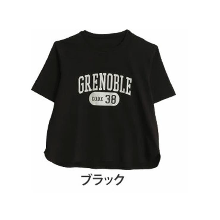 ブラック | 【ハッピーさらりん】 カレッジプリント 裾ラウンド | A Happy Marilyn