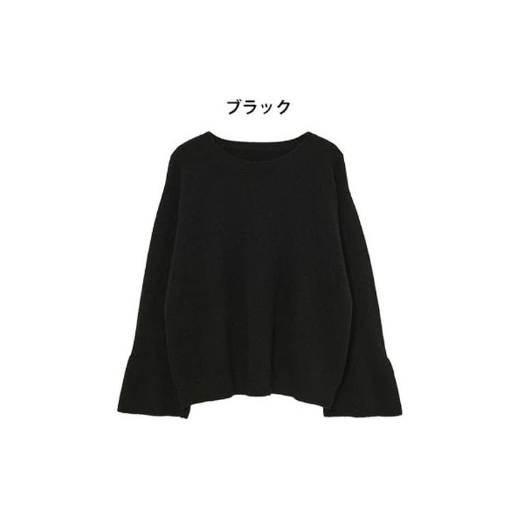 ブラック | Rin アルパカ風 フレアスリーブニット | A Happy Marilyn
