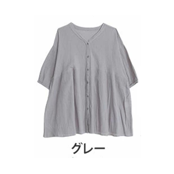 グレー | 風通るプレミアム ウエストギャザー ブラウス | A Happy Marilyn