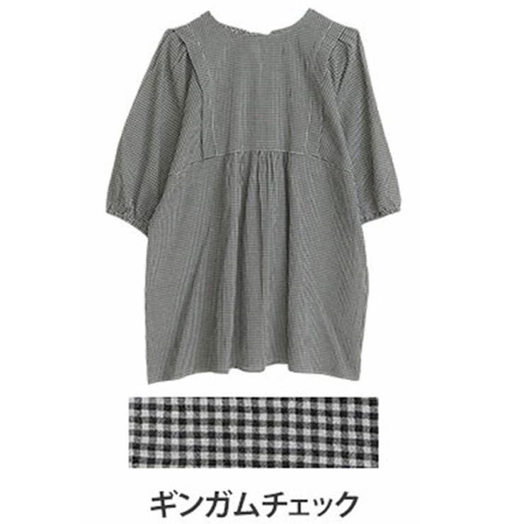大きいサイズ】バックリボンシャツチュニック(チュニック