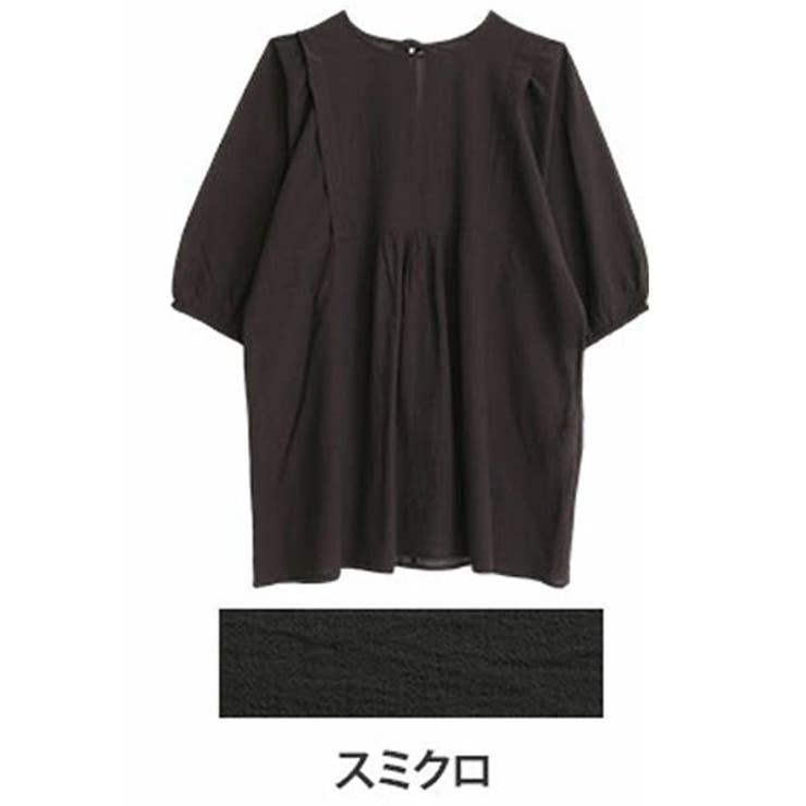 肩着痩! バックリボンチュニック 大きいサイズレディース[品番