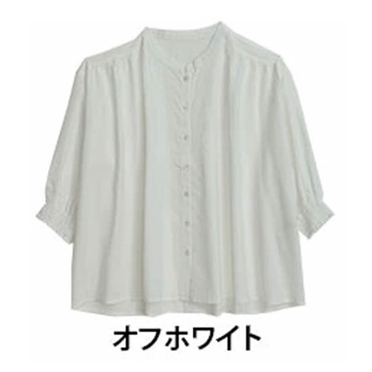 オフホワイト | 【さらっとタッチ】 ギャザーデザイン 袖口シャーリング | A Happy Marilyn