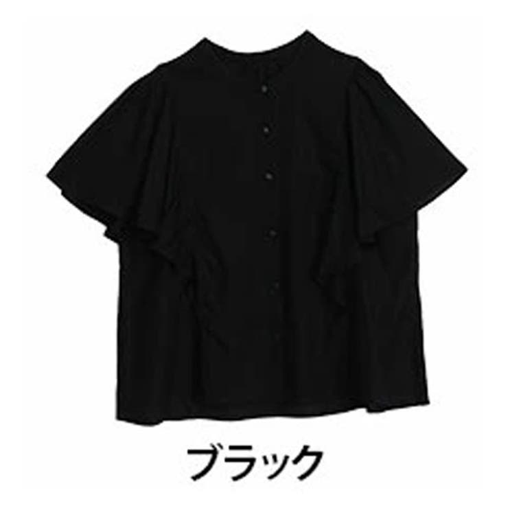 ブラック | 【さらっとタッチ】 フレア袖 バンドカラー | A Happy Marilyn