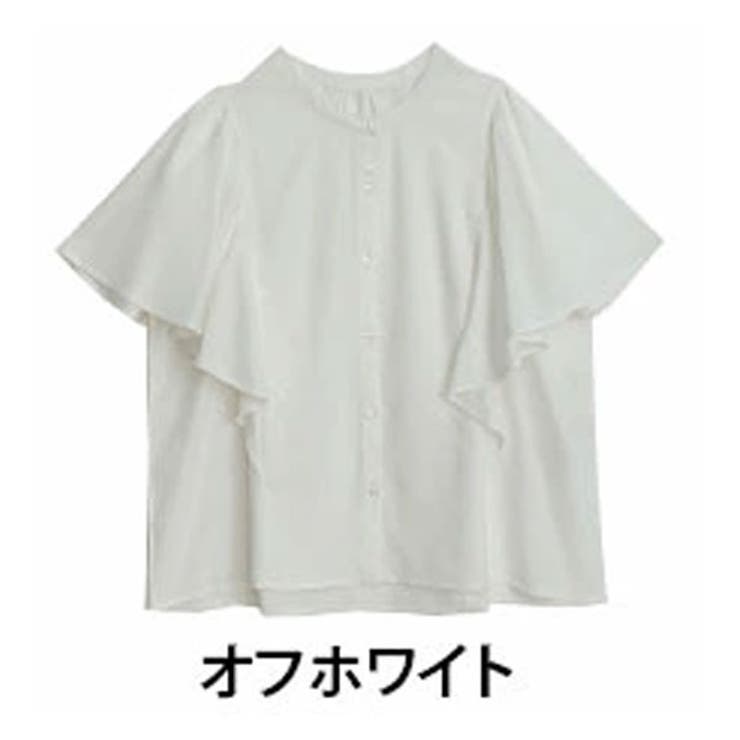 オフホワイト | 【さらっとタッチ】 フレア袖 バンドカラー | A Happy Marilyn
