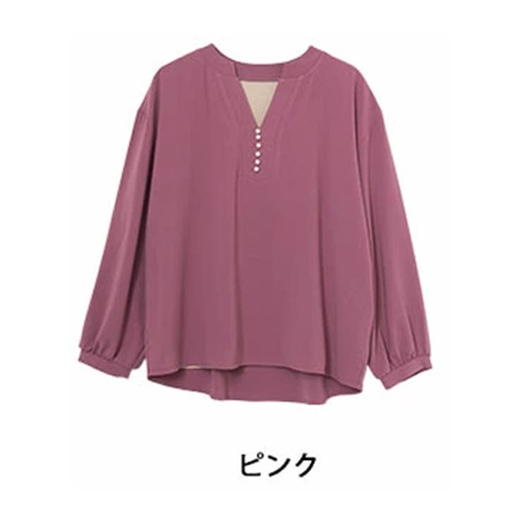 ピンク | Rin こっそりあったかインナー要らずの 綿100起毛裏地付パールスキッパーブラ… | A Happy Marilyn