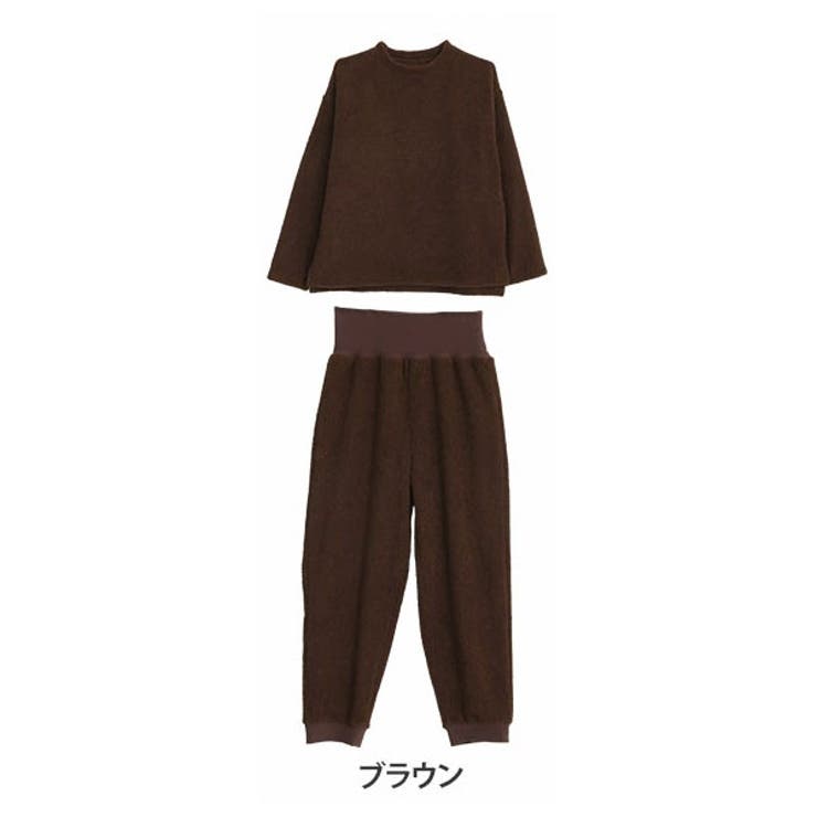 ブラウン | 腹巻付き 上下セット ルームウェア | A Happy Marilyn
