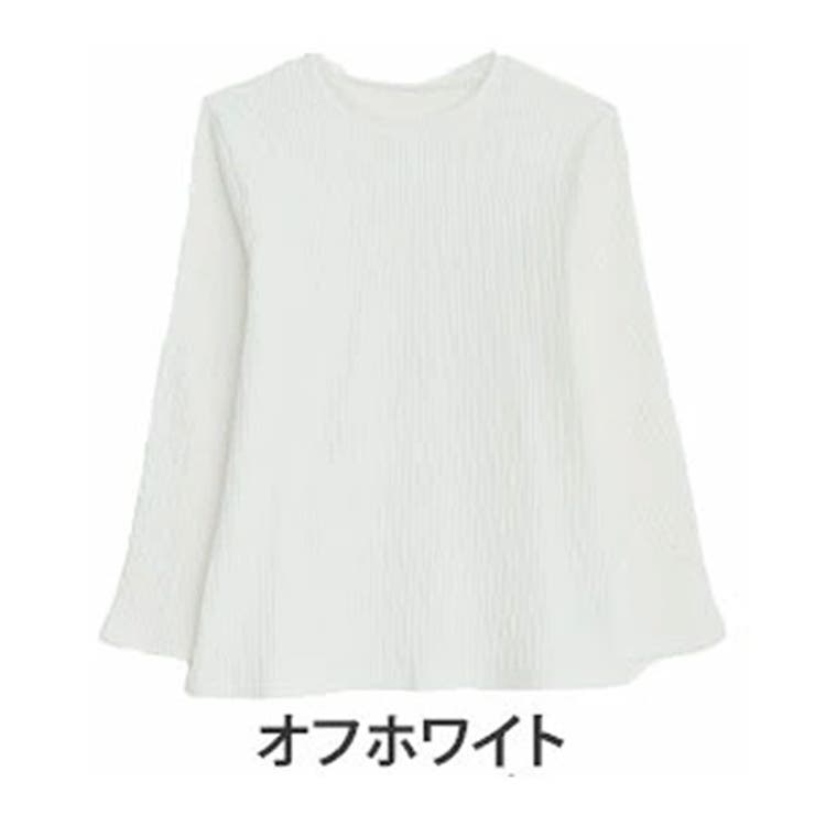 オフホワイト | 【ちょい温シリーズ】ラウンドネック リブ トップス | A Happy Marilyn