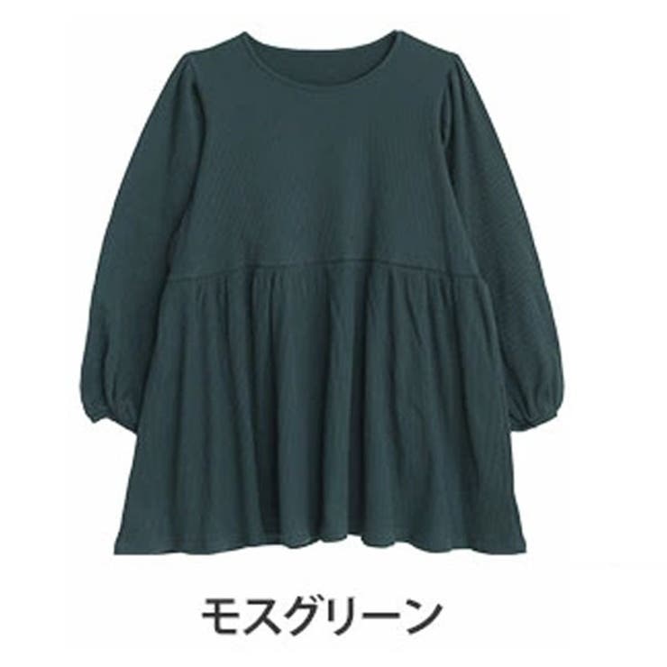 モスグリーン | 美人に体型カバー ラウンドネック リブ | A Happy Marilyn