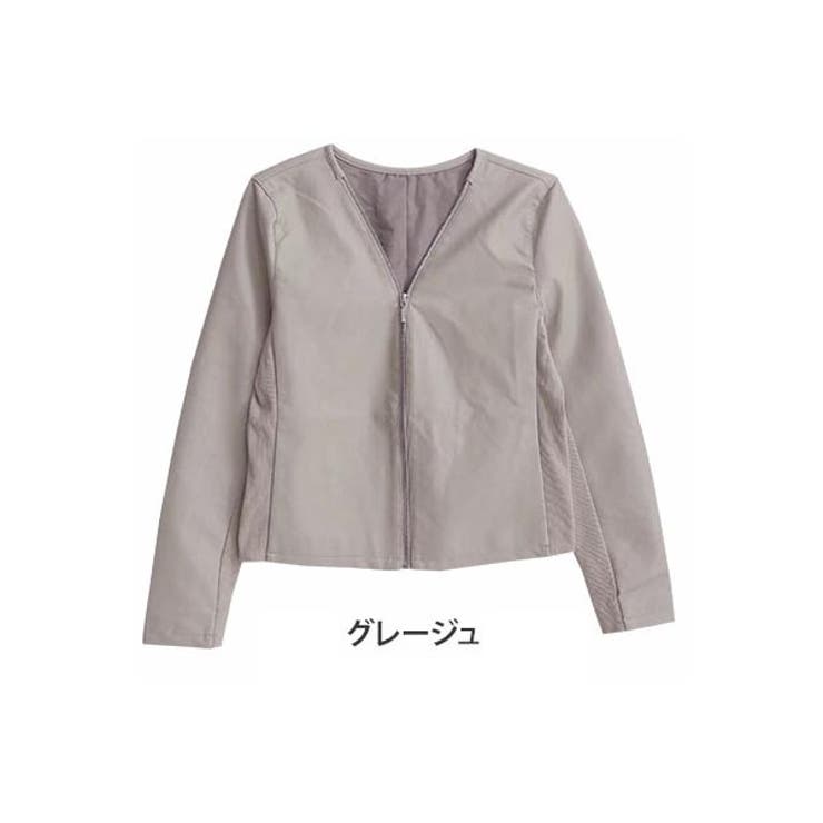 LAVEANGE フェイクレザー ブルゾン[品番：AH000020072]｜A Happy