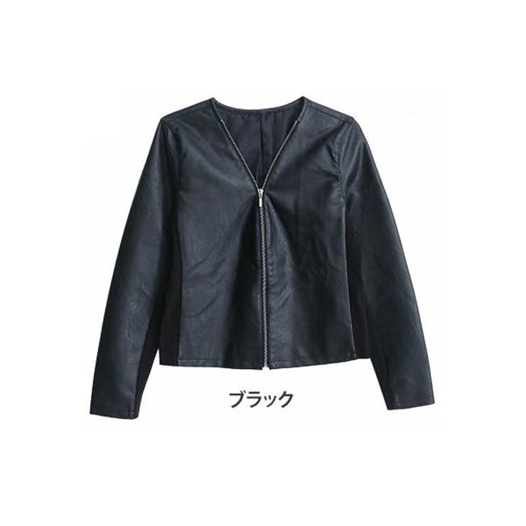 LAVEANGE フェイクレザー ブルゾン[品番：AH000020072]｜A Happy