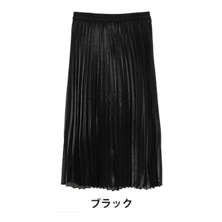ブラック | Rin ラメシアー アコーディオンプリーツスカート | A Happy Marilyn