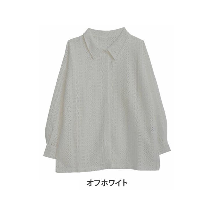 カットワーク レース シャツ[品番：AH000021238]｜A Happy