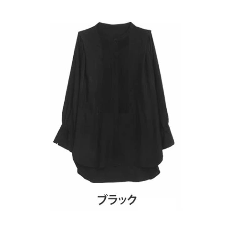 ブラック | effortlessmode ピンタックブザム シャツブラウス | A Happy Marilyn