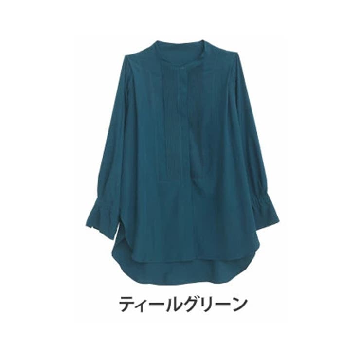 ティールグリーン | effortlessmode ピンタックブザム シャツブラウス | A Happy Marilyn