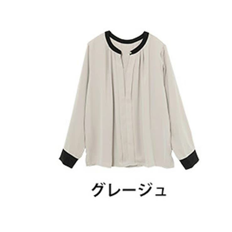 グレージュ | Rin 2WAY バイカラーブラウス | A Happy Marilyn
